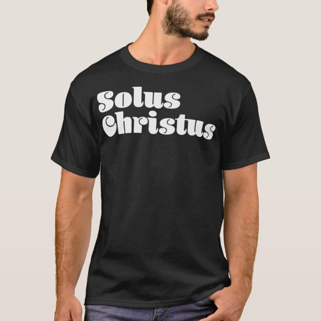 Solus Christus reformierte Theologie Premium T-Shirt (Vorderseite)