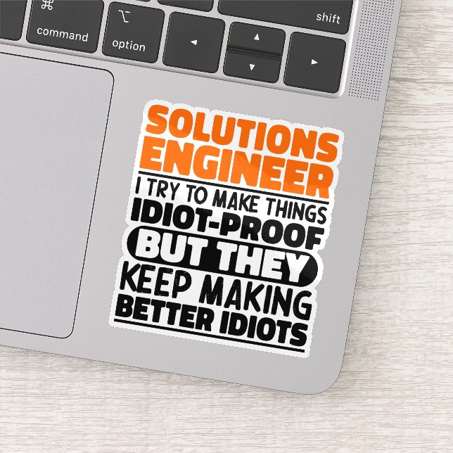 Solution Engineer Ich versuche, die Dinge Cool zu  Aufkleber (Detail)