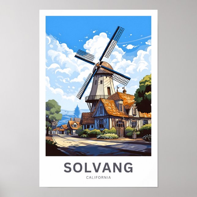 Solvang California Travel Print Poster (Vorne)