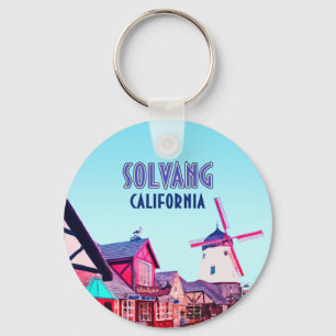 Solvang Danish Downtown Kalifornien Vintag Schlüsselanhänger