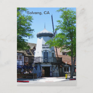 Solvang Windmühle Postkarte! Postkarte