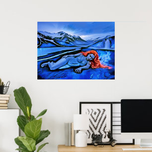 "Sólvátra" - Flamme unter Eis Poster