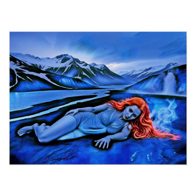 "Sólvátra" - Flamme unter Eis Poster (Vorderseite)