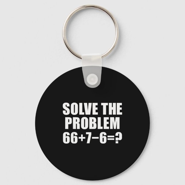 Solve The Problem 67 Meme Six Seven Elementary Mat Schlüsselanhänger (Vorderseite)