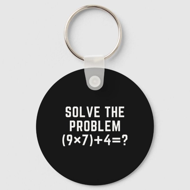 Solve The Problem 67 Meme Six Seven Math Teacher E Schlüsselanhänger (Vorderseite)