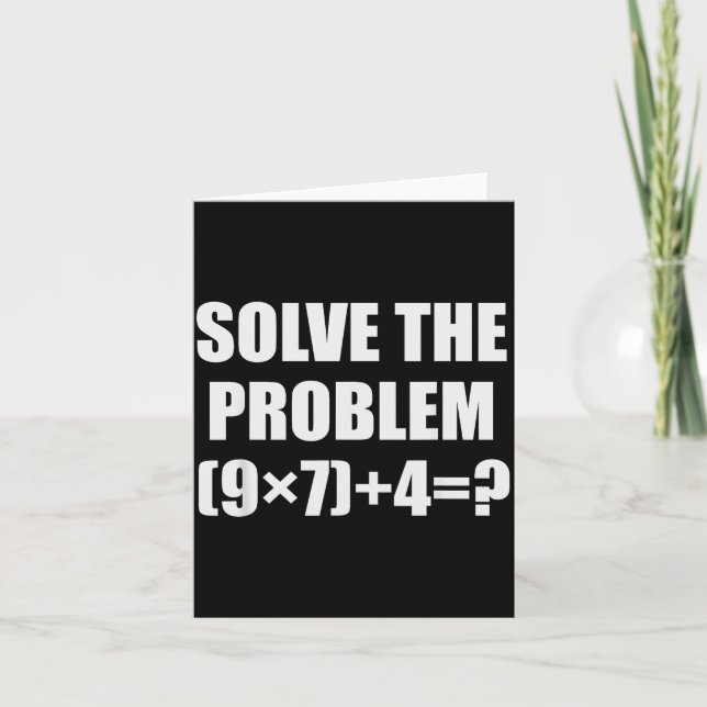 Solve The Problem Funny 67 Meme Brainrot Math Teac Karte (Vorderseite)