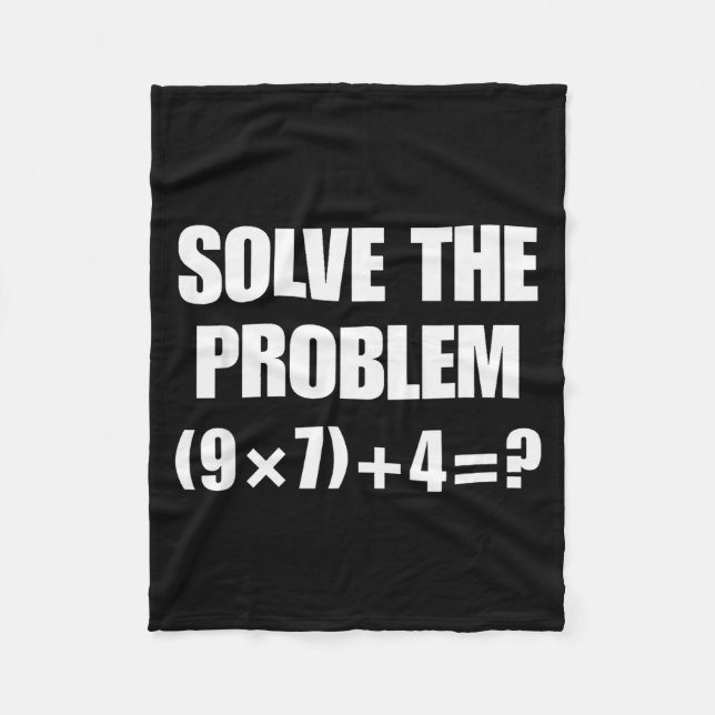 Solve The Problem, Funny 67 Teacher  Fleecedecke (Vorderseite)