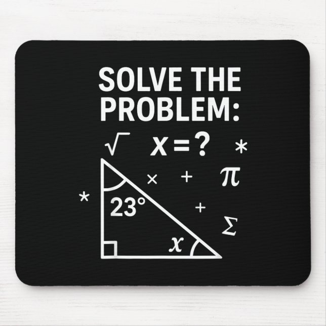 Solve The Problem Funny Math 67 Meme Teacher Stude Mousepad (Vorne)