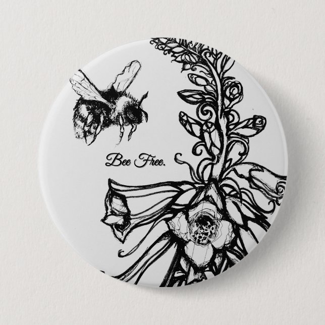 Solwhimsy Für die Bienen Sammlung 1 Button (Vorderseite)