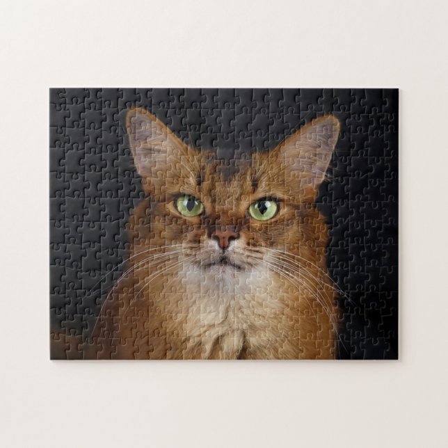 Somali Cat Foto Portrait Puzzle (Horizontal)