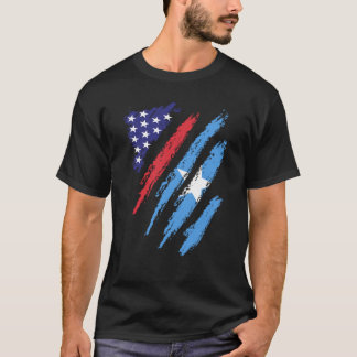 Somalia American Ground Flag USA Patriot Heritage T-Shirt
