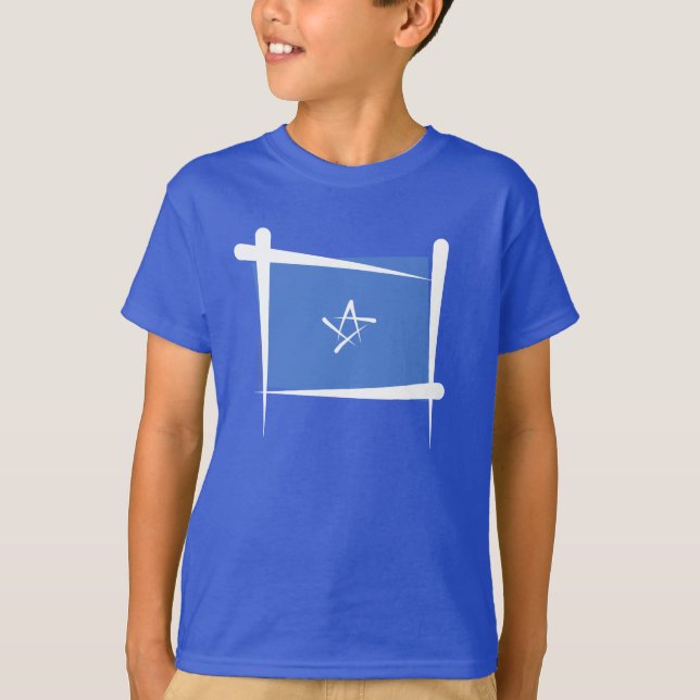 Somalia-Bürsten-Flagge T-Shirt (Vorderseite)