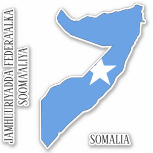 Somalia Flag Charming Patriotic Map Aufkleber