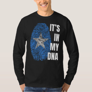 Somalia Flag DNA Fingerprint Schwarze Geschichte M T-Shirt
