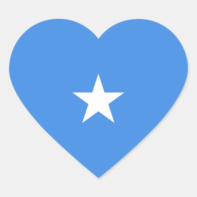 Somalia Flag Heftsticker Herz-Aufkleber (Vorderseite)