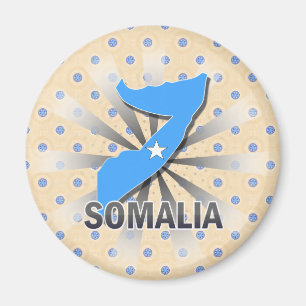 Somalia Flag Map 2.0 Magnet