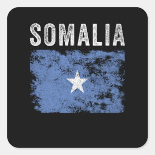 Somalia Flag Not - somalische Flagge Quadratischer Aufkleber