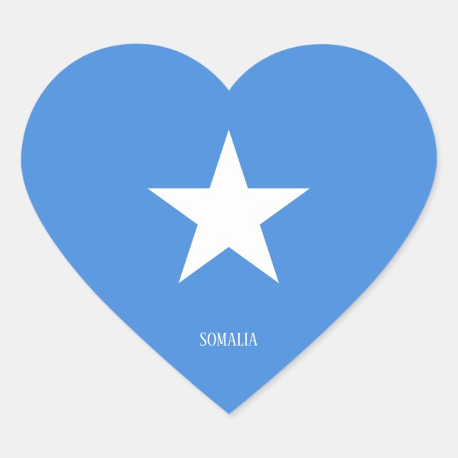 Somalia Flag Splendid Patriotic Herz-Aufkleber (Vorderseite)