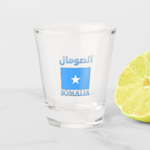 Somalia-Flagge ا ل ص و م ل arabisch & englisch Wor Schnapsglas