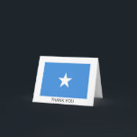 Somalia-Flagge Dankeskarte<br><div class="desc">Patriotische Flagge Somalias.</div>