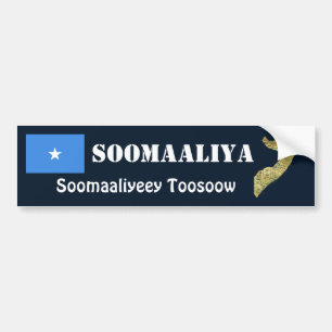 Somalia-Flagge + Karten-Autoaufkleber Autoaufkleber