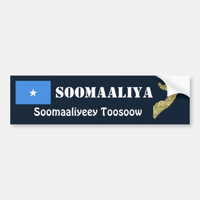 Somalia-Flagge + Karten-Autoaufkleber Autoaufkleber (Vorne)