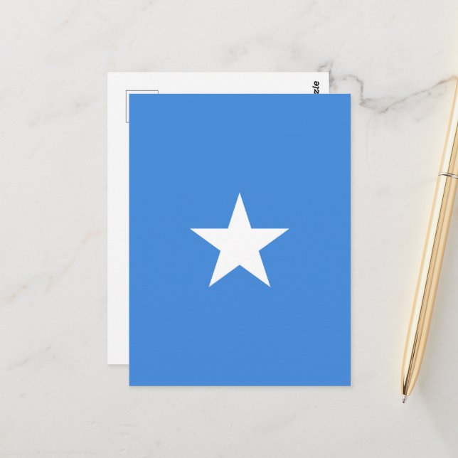Somalia-Flagge Postkarte (Vorderseite/Rückseite Beispiel)