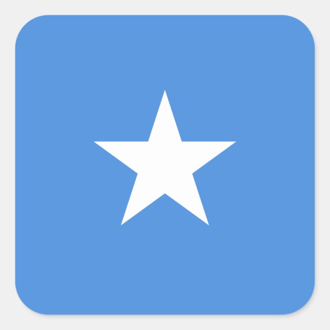 Somalia-Flagge Quadratischer Aufkleber (Vorderseite)