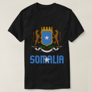 Somalia-Flagge und -Wappen - Patriotisch T-Shirt