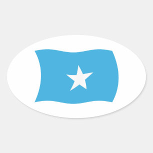 Somalia-Flaggenaufkleber Ovaler Aufkleber
