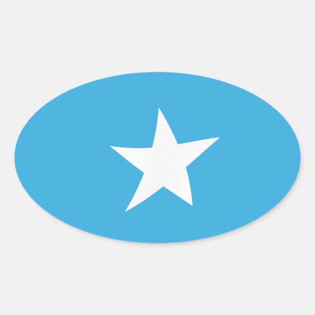 Somalia-Flaggenaufkleber Ovaler Aufkleber (Vorderseite)