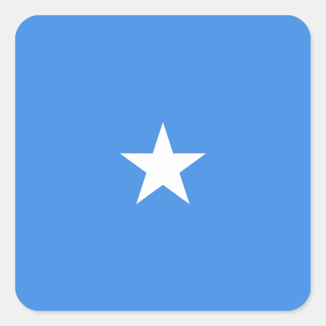 Somalia-Flaggenaufkleber Quadratischer Aufkleber (Vorderseite)