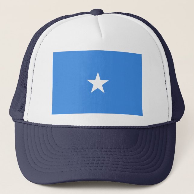Somalia-Flaggenhut Truckerkappe (Vorderseite)
