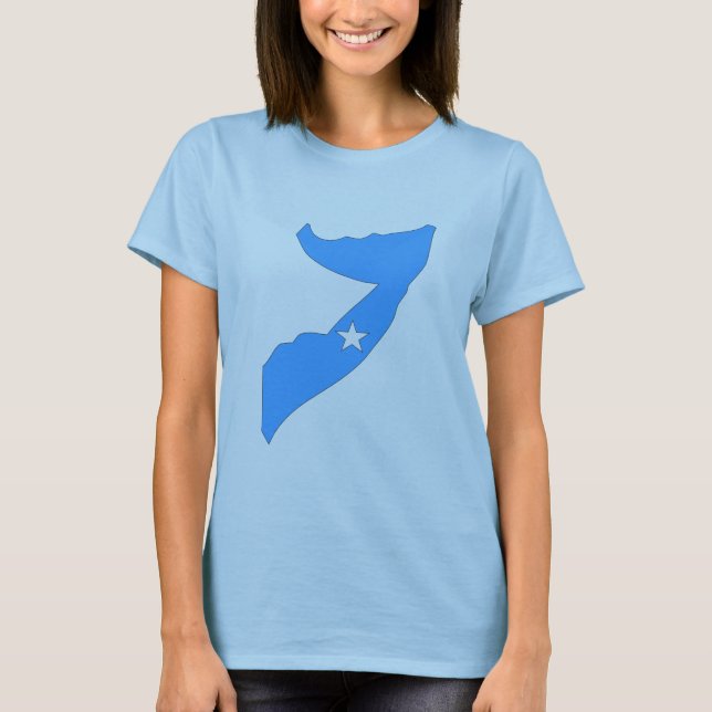 Somalia-Flaggenkarte T-Shirt (Vorderseite)
