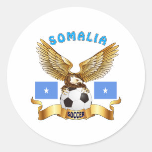 Somalia-Fußball-Entwürfe Runder Aufkleber