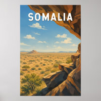 Somalia Illustration Reise Kunst Vintage