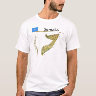 Somalia Karte + Flagge + T - Shirt