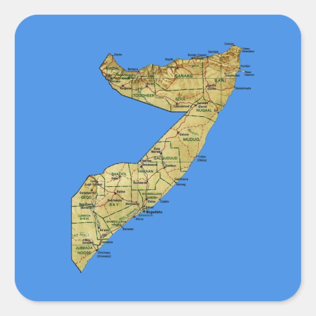 Somalia Map Sticker (Vorderseite)