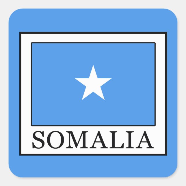 Somalia Quadratischer Aufkleber (Vorderseite)
