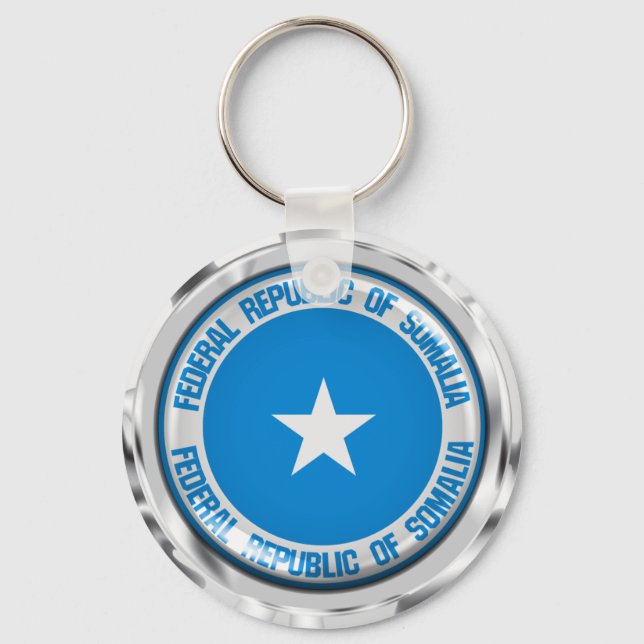 Somalia-Runde Schlüsselanhänger (Vorderseite)