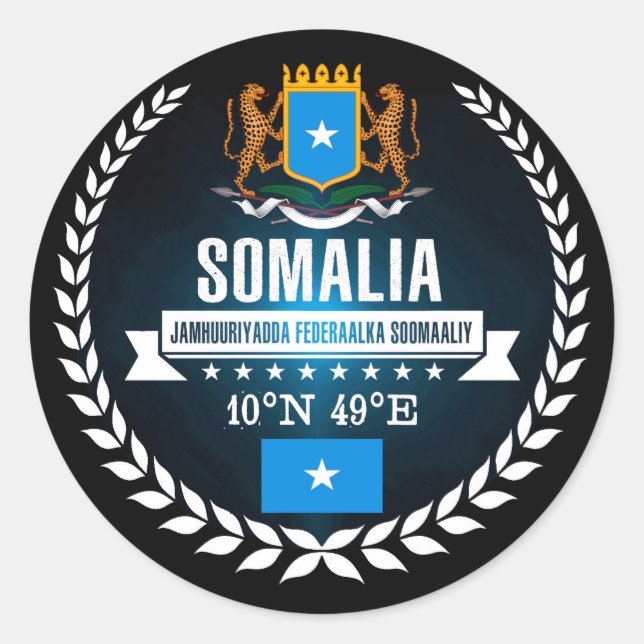 Somalia Runder Aufkleber (Vorderseite)