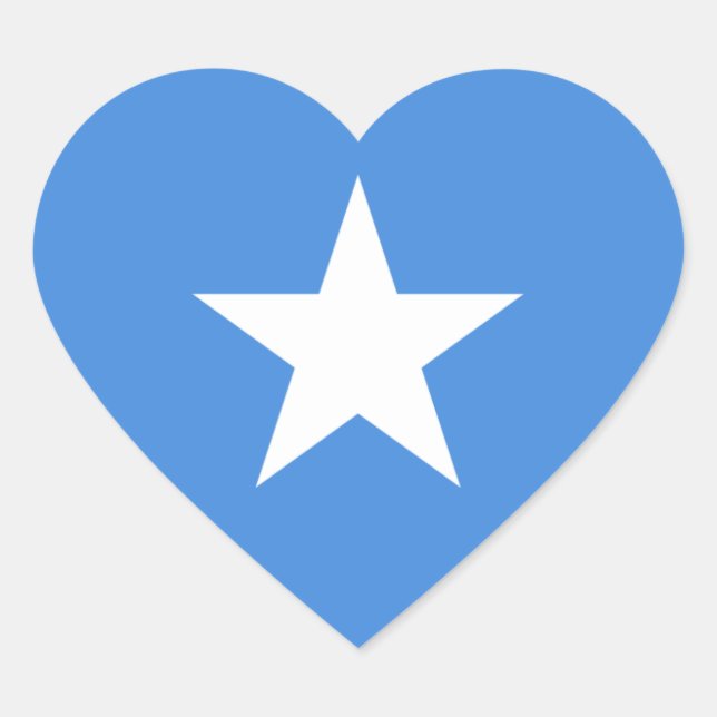 Somalia/Somali/Somalische Flagge Herz-Aufkleber (Vorderseite)