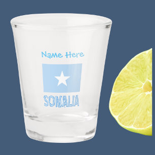 Somalia Somalia-Flagge Blau Personalisierung Schnapsglas