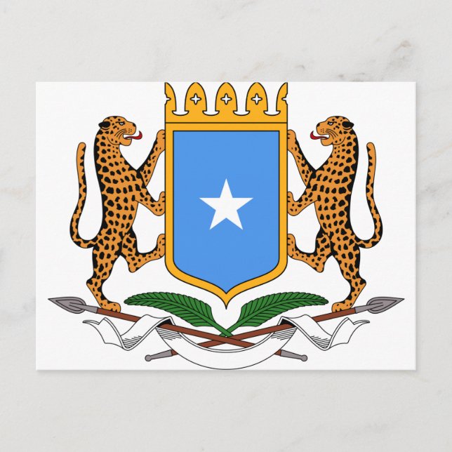Somalia-Wappen Postkarte (Vorderseite)