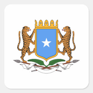 Somalia-Wappen Quadratischer Aufkleber