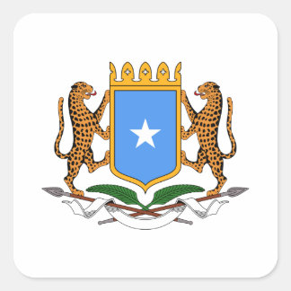 Somalia-Wappen Quadratischer Aufkleber