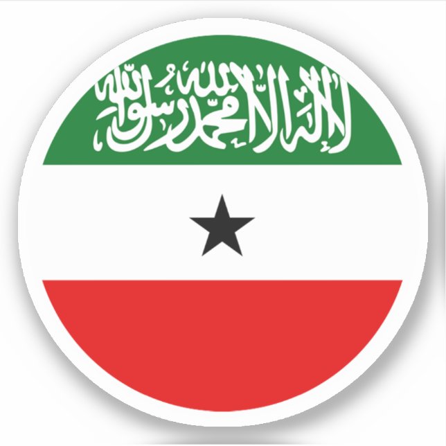 Somaliland Flag Round Sticker (Vorderseite)
