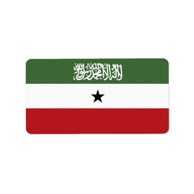 Somaliland-Flagge Adressaufkleber (Vorne)