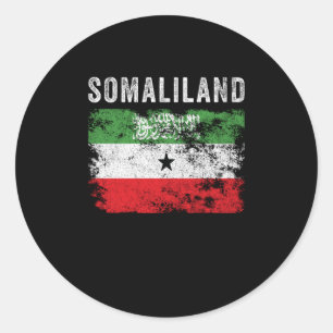 Somaliland-Flagge bedruckt Runder Aufkleber