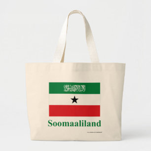 Somaliland-Flagge mit Namen in somalischem Jumbo Stoffbeutel